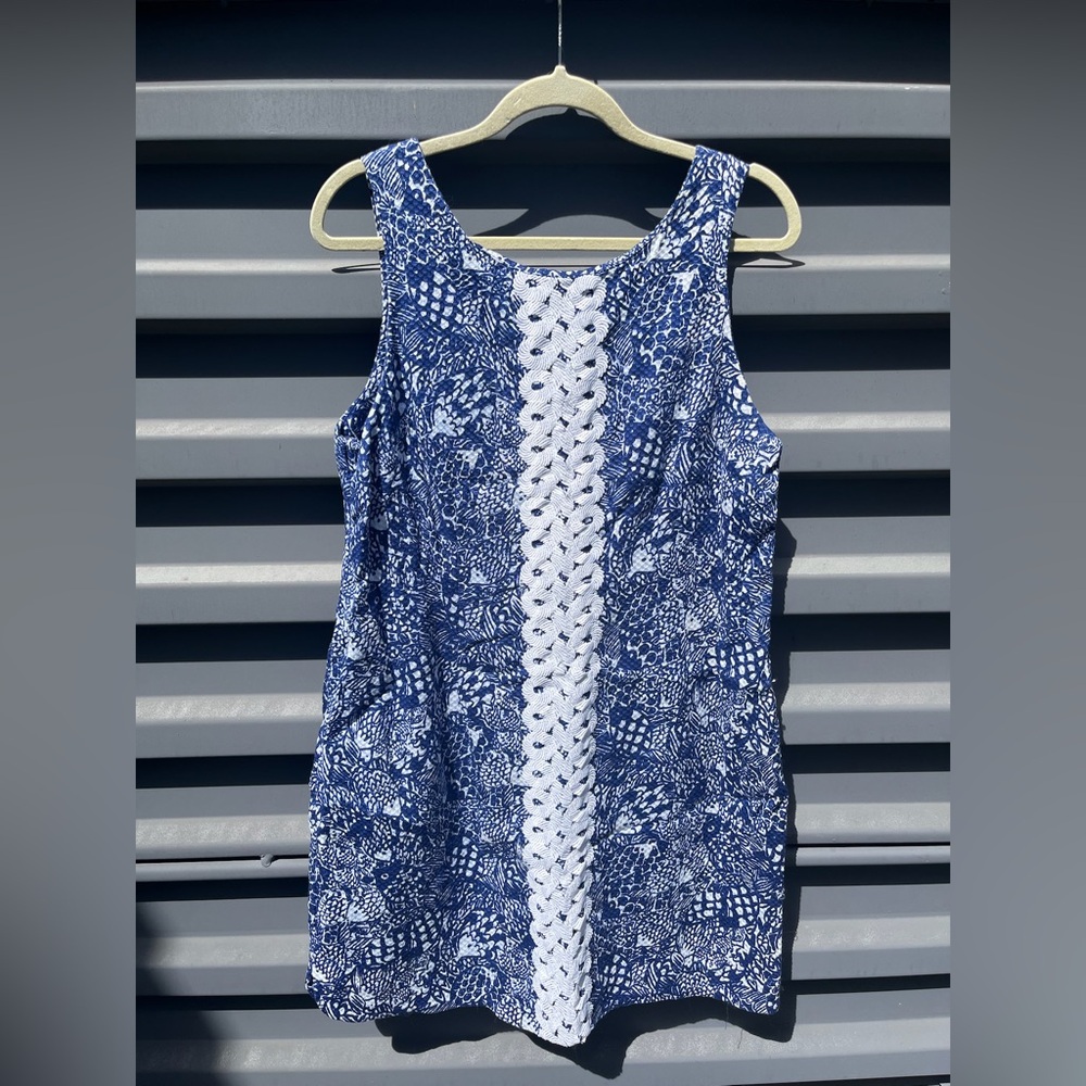Lilly Pulitzer Blue and White Mini Dress